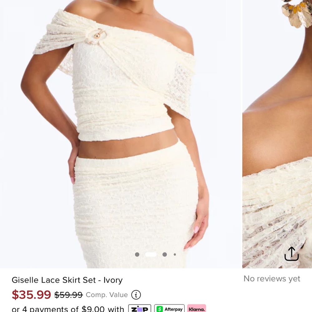 Ivory Lace Pencil Skirt -